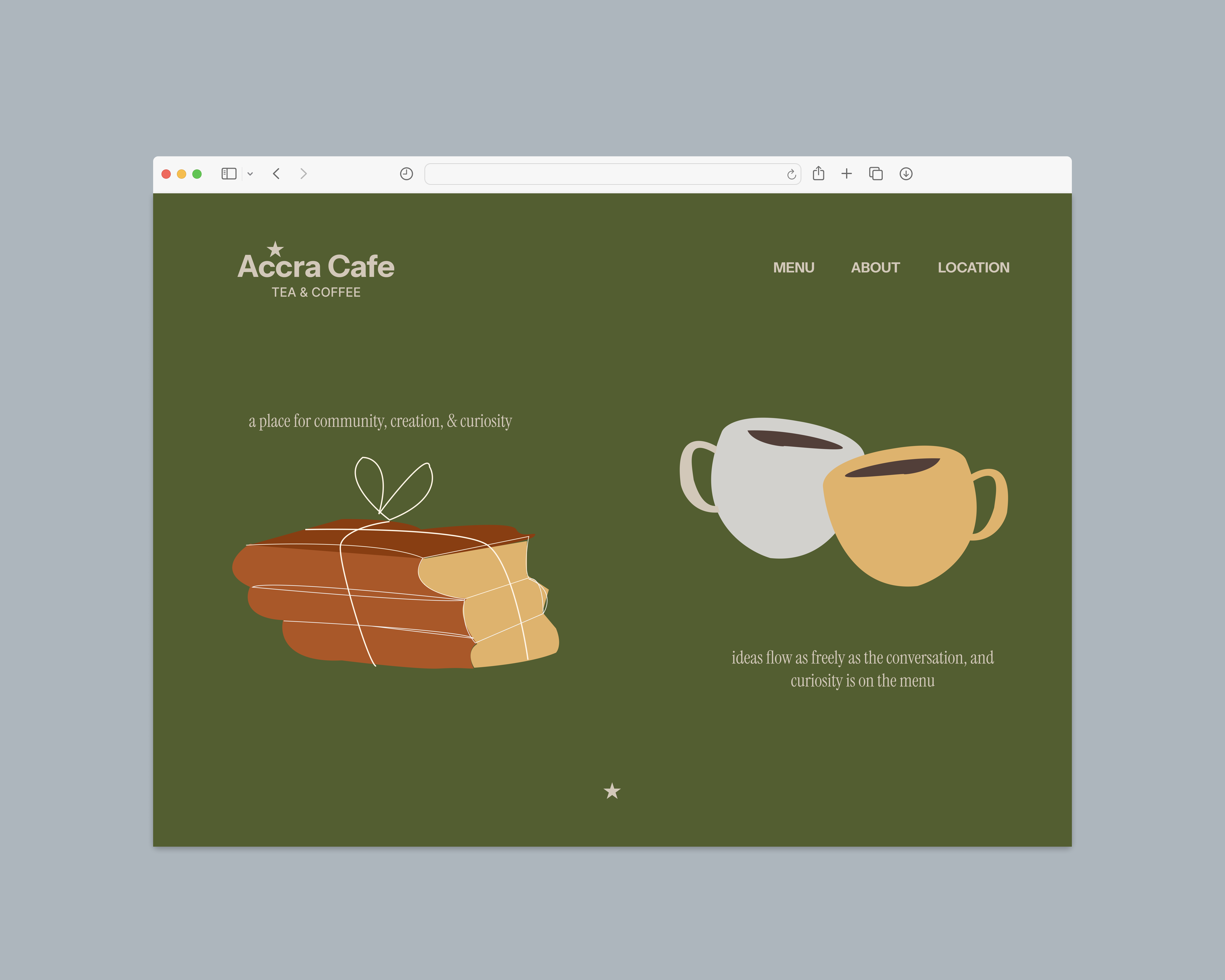 Desktop design for Accra Cafe